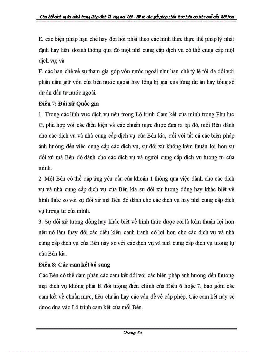image for page Cam kết về dịch vụ tài chính trong Hiệp định Thương mại Việt Mỹ và các giải pháp nhằm thực hiện có hiệu quả của Việt Nam
