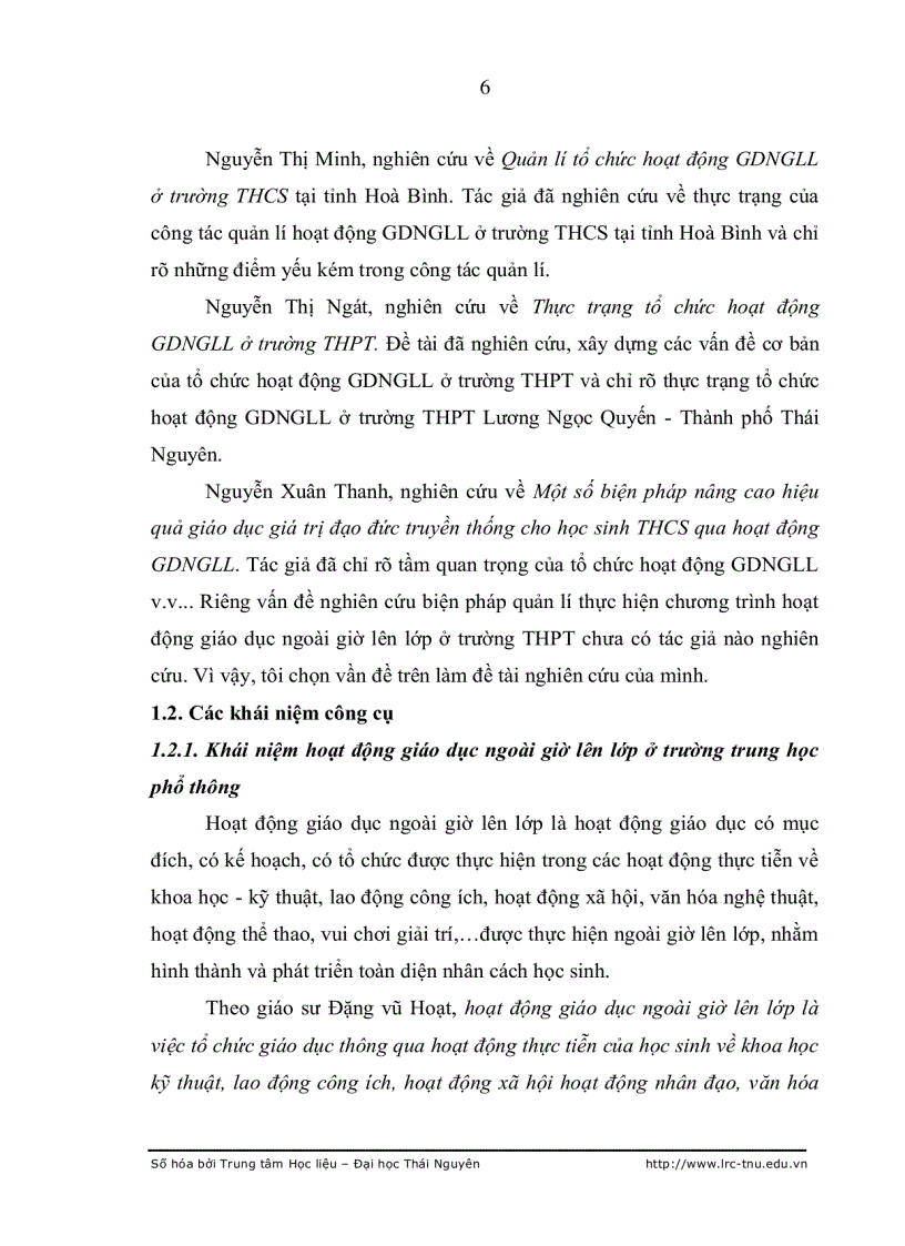 image for page Các biện pháp quản lý thực hiện chương trình hoạt động giáo dục ngoài giờ lên lớp ở trường THPT Đại Từ Thái Nguyên