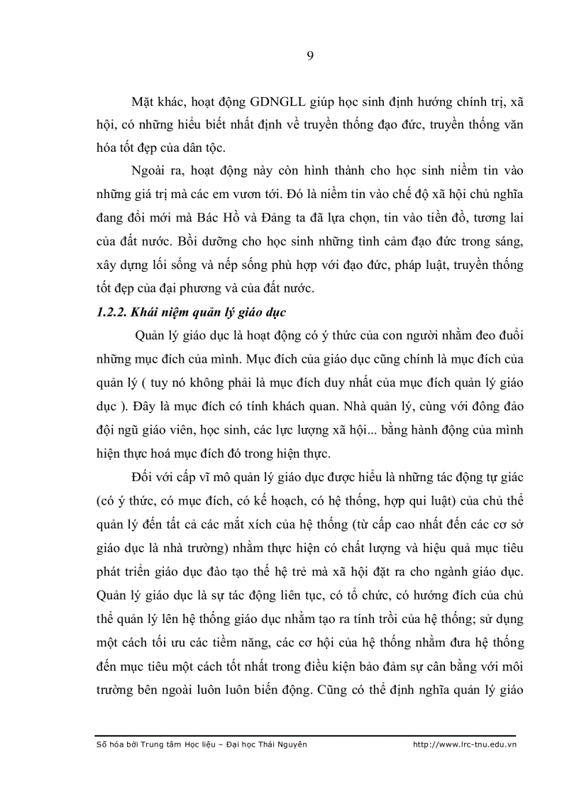 image for page Các biện pháp quản lý thực hiện chương trình hoạt động giáo dục ngoài giờ lên lớp ở trường THPT Đại Từ Thái Nguyên