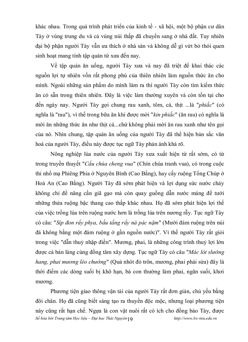 image for page Đặc điểm cấu trúc hình thức và ngữ nghĩa của tục ngữ dân tộc Tày