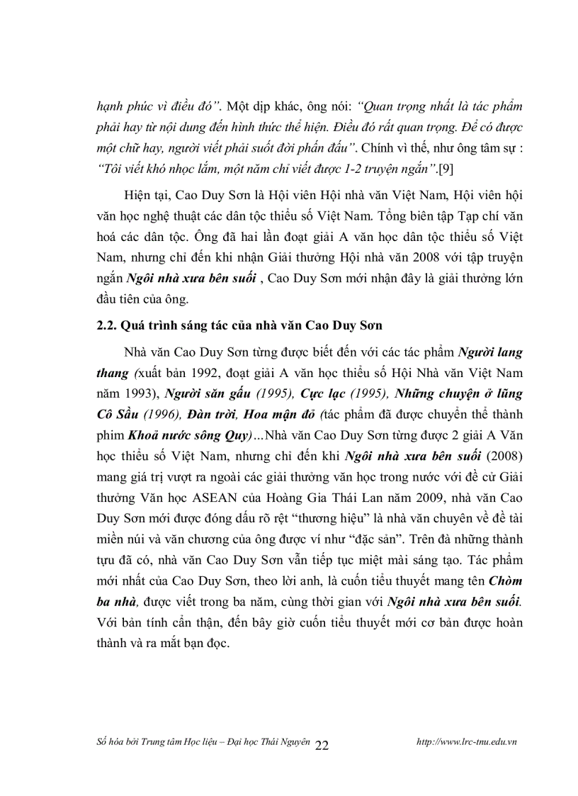 image for page Đặc điểm truyện ngắn Cao Duy Sơn