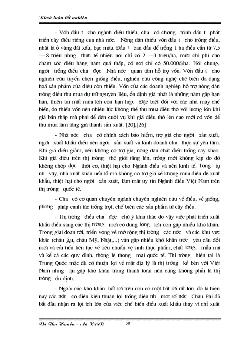 image for page Một số giải pháp nhằm nâng cao khả năng cạnh tranh của việt nam về xuất khẩu hạt điều