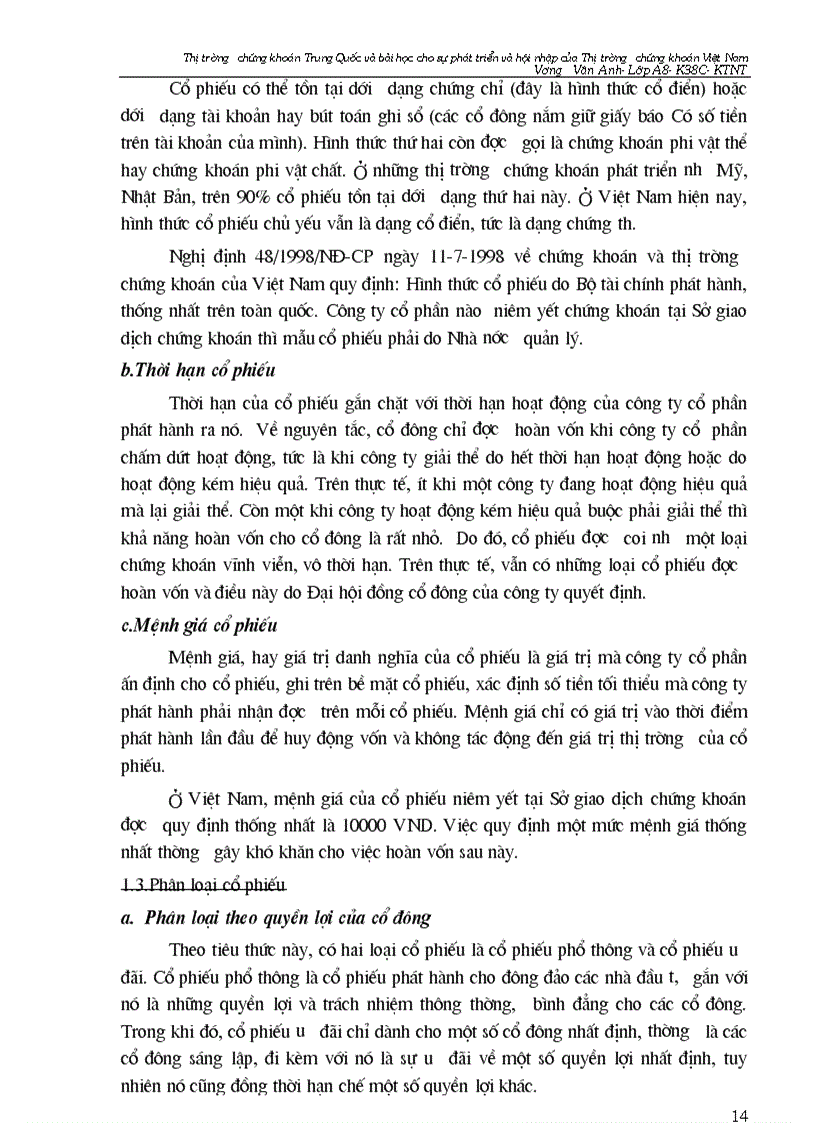 image for page Thị trường chứng khoán trung quốc và bài học đối với sự phát triển và hội nhập của thị trường chứng khoán việt nam