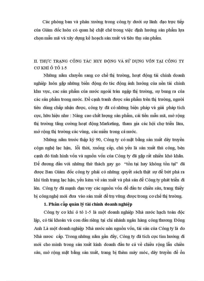 image for page Công tác huy động và sử dụng vốn ở Công ty cơ khí ô tô 1 5