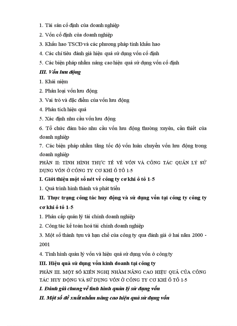 image for page Công tác huy động và sử dụng vốn ở Công ty cơ khí ô tô 1 5