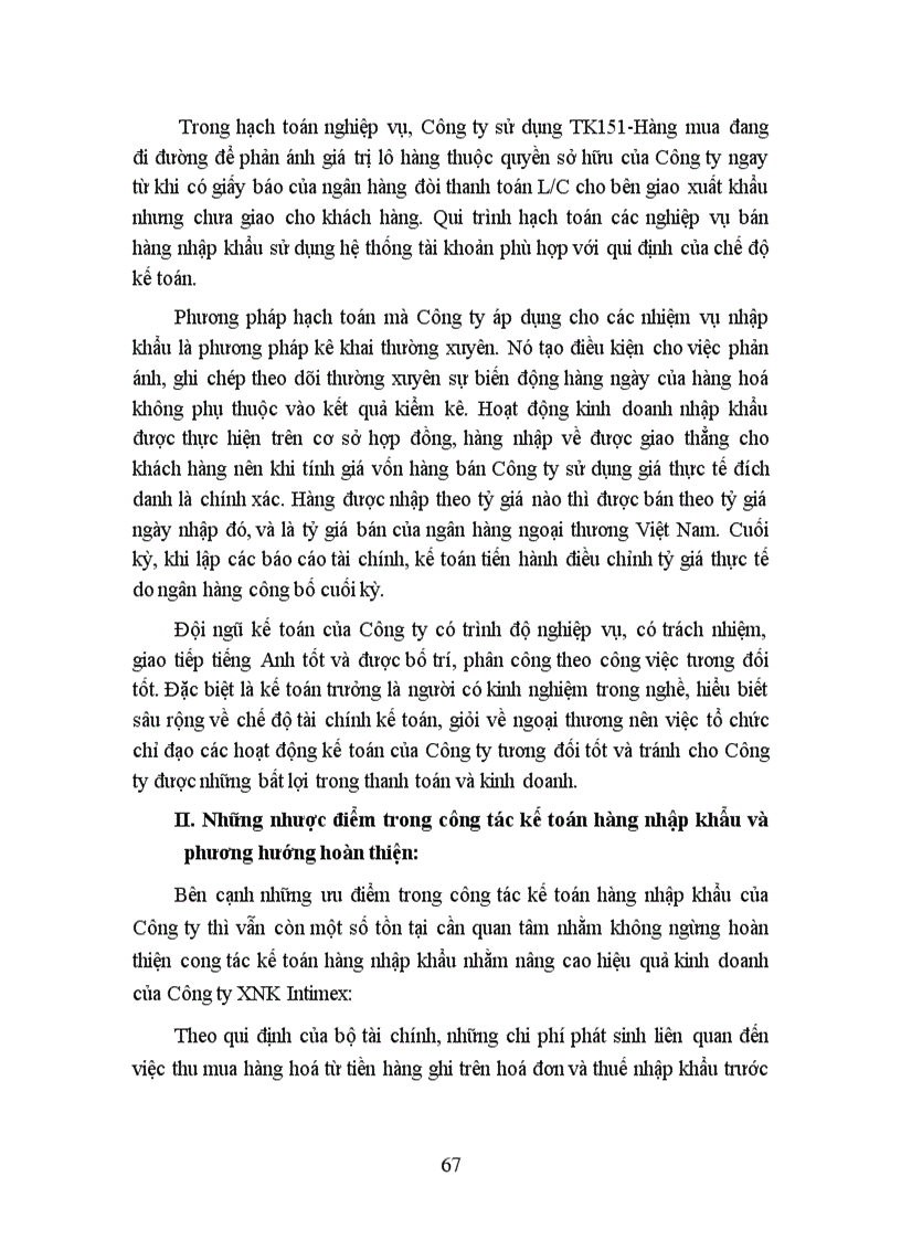 image for page Hoàn thiện kế toán lưu chuyển hàng hoá nhập khẩu với việc nâng cao hiệu quả kinh doanh tại Công ty Xuất nhập khẩu Intimex
