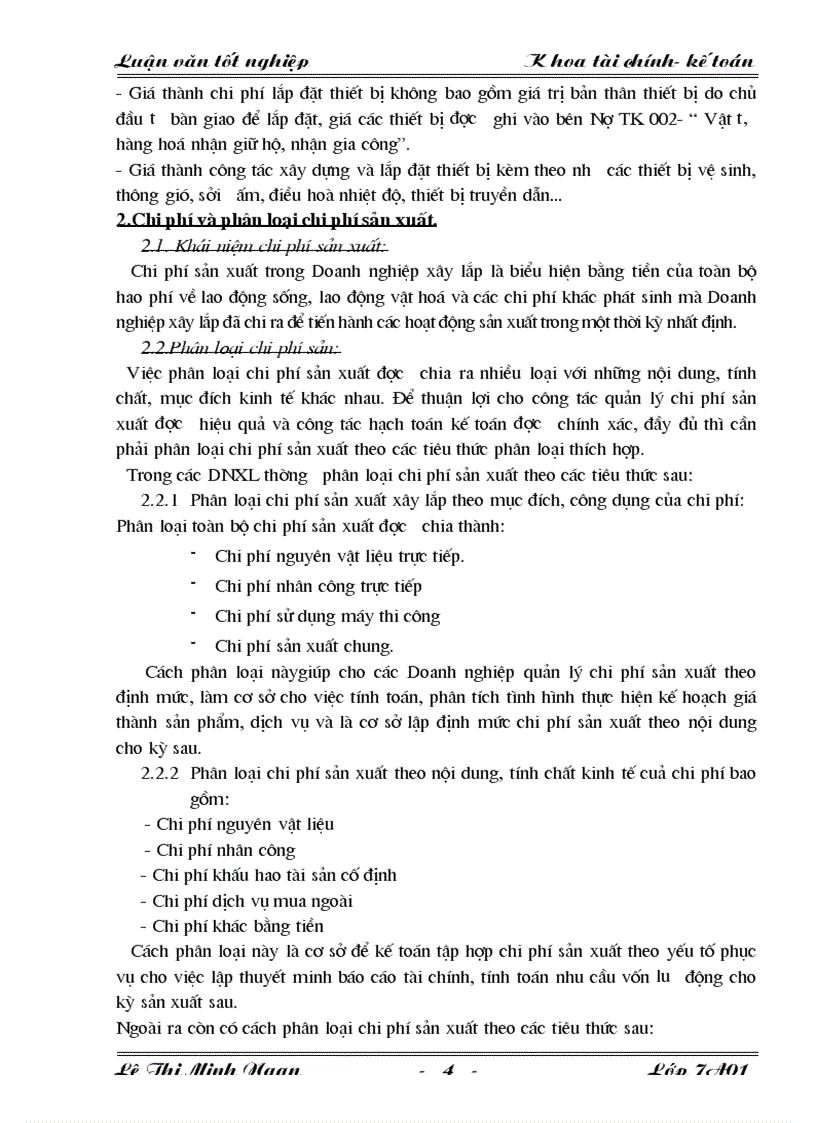 image for page Tổ chức kế toán chi phí sản xuất và và tính giá thành sản phẩm xây lắp tại Công ty Cổ phần Đầu tư và Xây dựng Công nghiệp