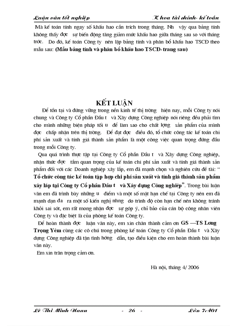 image for page Tổ chức kế toán chi phí sản xuất và và tính giá thành sản phẩm xây lắp tại Công ty Cổ phần Đầu tư và Xây dựng Công nghiệp