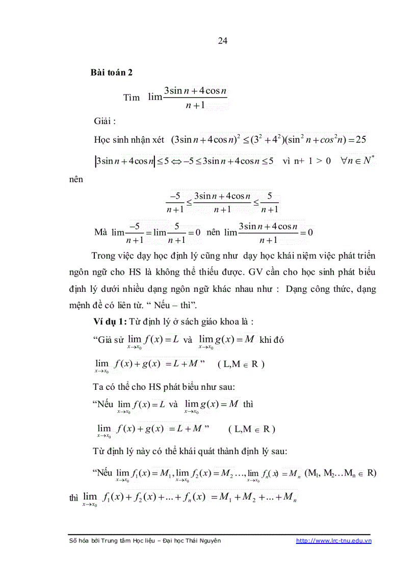 image for page Dạy học giới hạn ở lớp 11 THPT theo hướng phát huy tính tích cực hoạt động học tập của học sinh