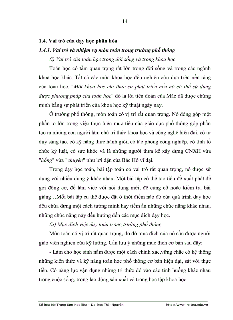 image for page Dạy học phân hoá qua tổ chức ôn tập một số chủ đề phương trình bất phương trình hệ phương trình vô tỉ trung học phổ thông