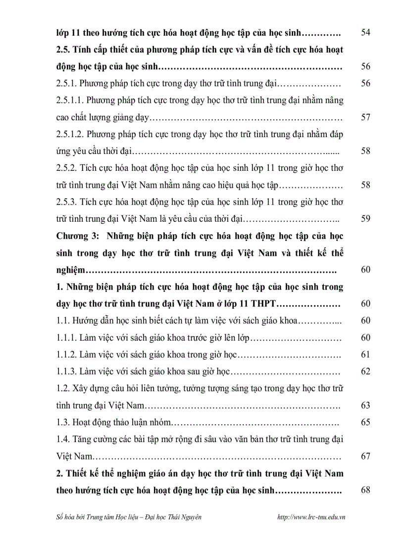 image for page Dạy học thơ trữ tình trung đại Việt Nam ở lớp 11 theo hướng tích cực hóa hoạt động học tập của học sinh