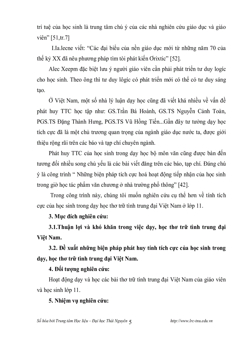 image for page Dạy học thơ trữ tình trung đại Việt Nam ở lớp 11 theo hướng tích cực hóa hoạt động học tập của học sinh