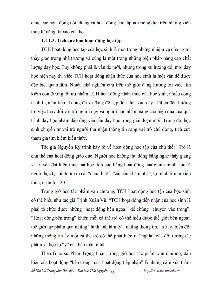 image for page Dạy học thơ trữ tình trung đại Việt Nam ở lớp 11 theo hướng tích cực hóa hoạt động học tập của học sinh