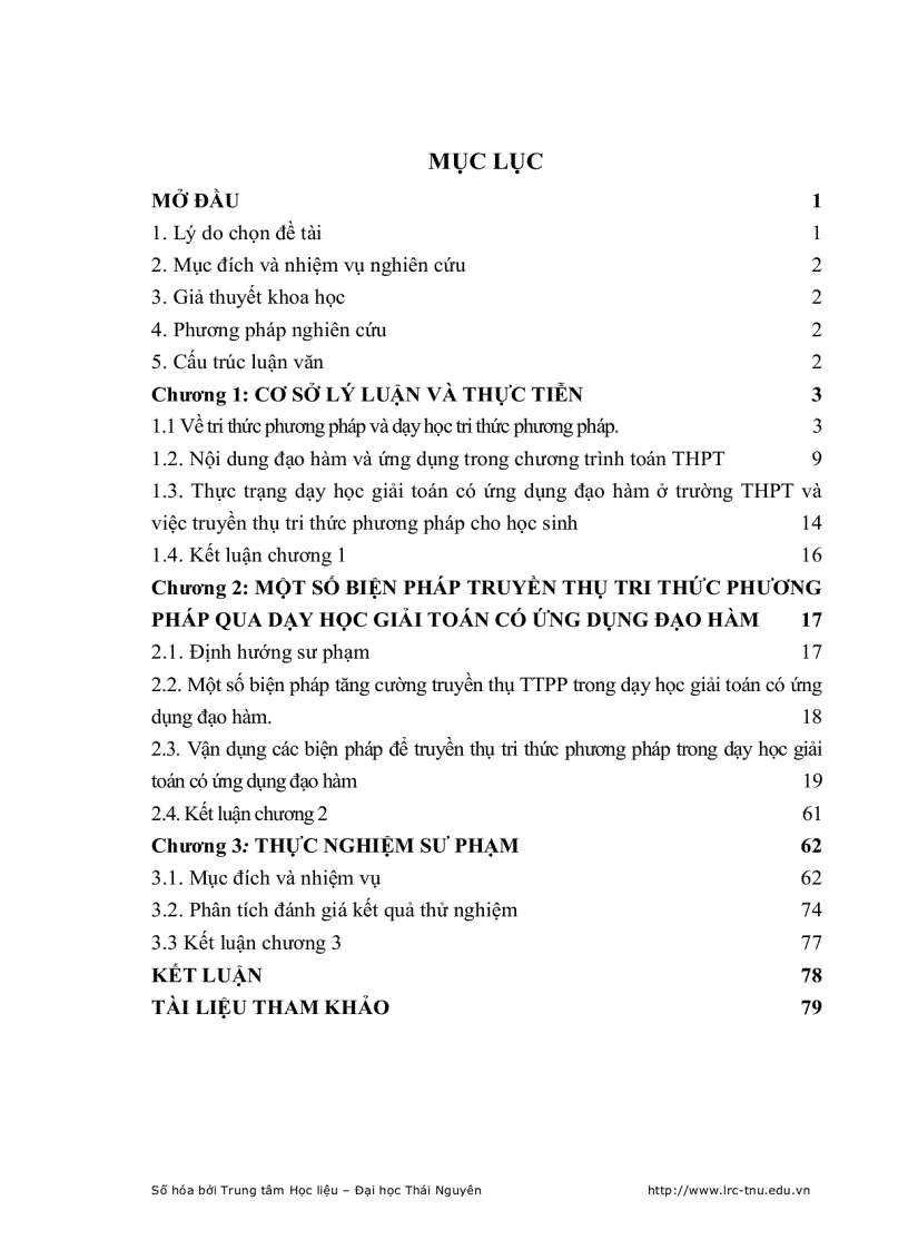 image for page Dạy học tri thức phương pháp cho học sinh qua chủ đề Giải toán có ứng dụng đạo hàm ở lớp 12 THPT
