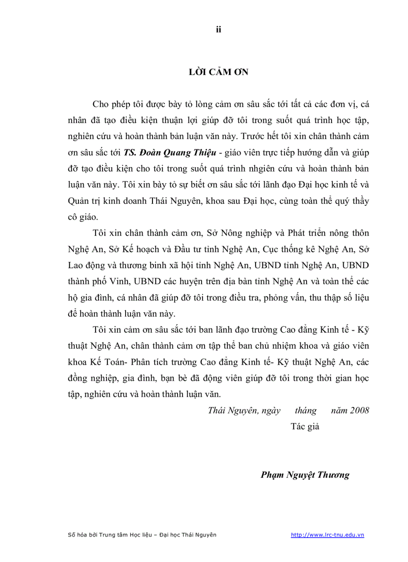 image for page Giải pháp chủ yếu chuyển dịch cơ cấu kinh tế nông nghiệp theo hướng sản xuất hàng hóa của tỉnh Nghệ An