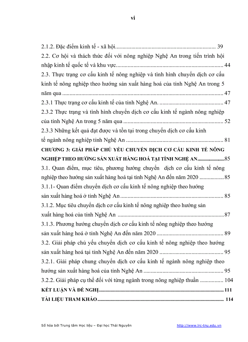 image for page Giải pháp chủ yếu chuyển dịch cơ cấu kinh tế nông nghiệp theo hướng sản xuất hàng hóa của tỉnh Nghệ An