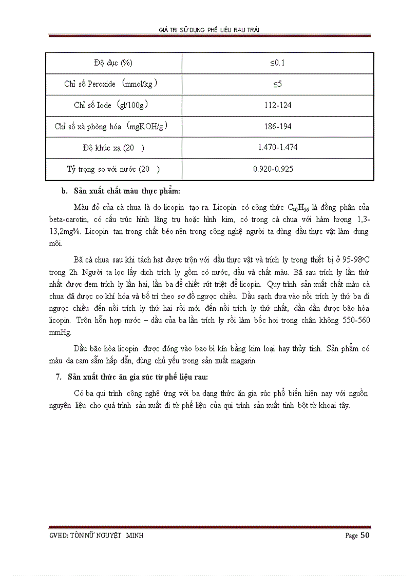image for page Giá trị sử dụng phế liệu trong chế biến rau quả