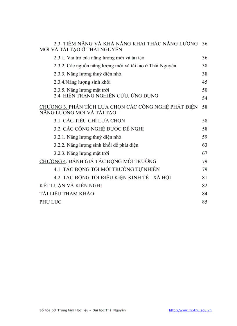 image for page Điều tra đánh giá tiềm năng và khả năng đóng góp của các nguồn NLM TT trên địa bàn tỉnh Thái Nguyên vào lưới điện của tỉnh