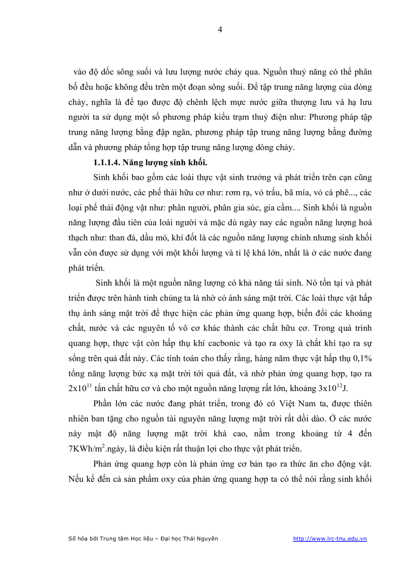 image for page Điều tra đánh giá tiềm năng và khả năng đóng góp của các nguồn NLM TT trên địa bàn tỉnh Thái Nguyên vào lưới điện của tỉnh