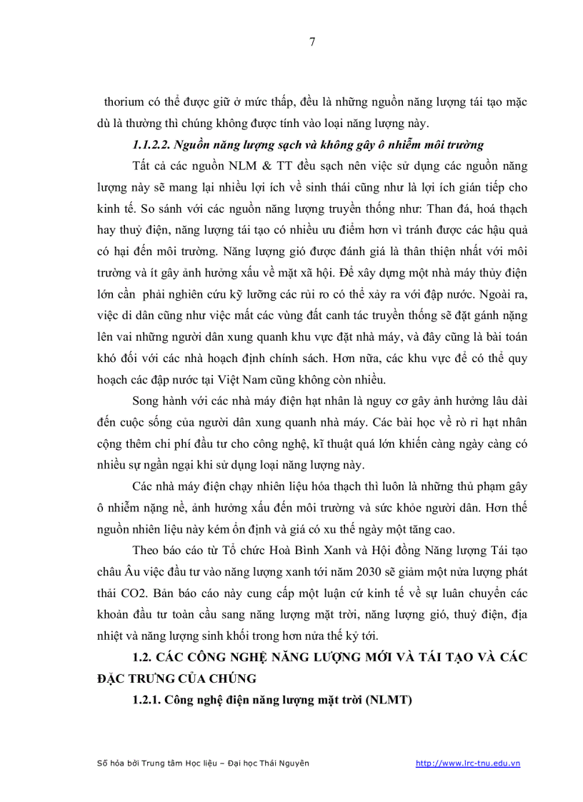 image for page Điều tra đánh giá tiềm năng và khả năng đóng góp của các nguồn NLM TT trên địa bàn tỉnh Thái Nguyên vào lưới điện của tỉnh