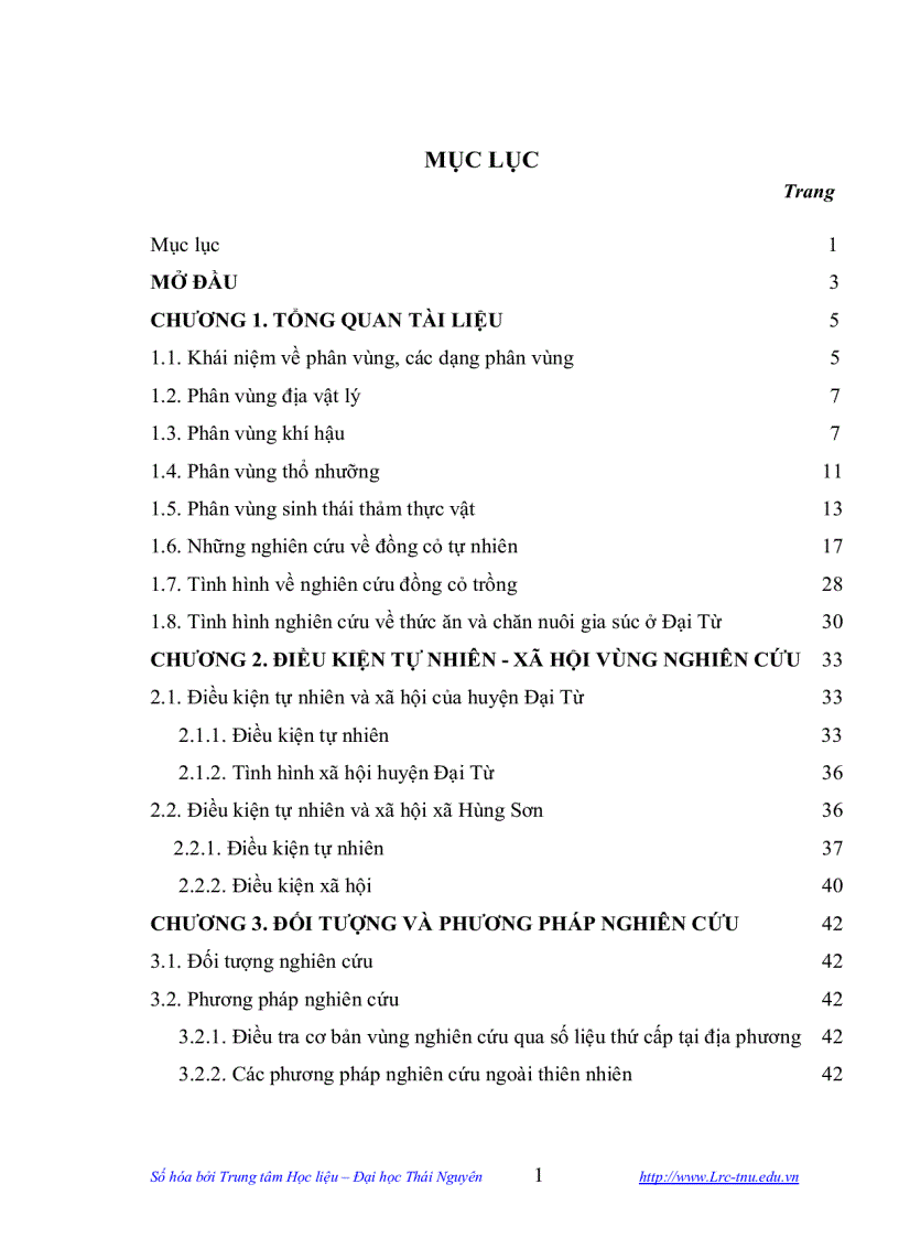image for page Điều tra phân vùng Sinh thái và đánh giá thực trạng khai thác cây thức ăn Gia súc xã Hùng Sơn huyện Đại Từ Thái Nguyên