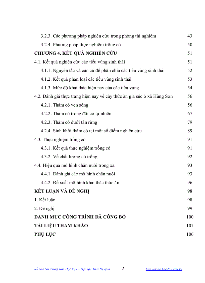 image for page Điều tra phân vùng Sinh thái và đánh giá thực trạng khai thác cây thức ăn Gia súc xã Hùng Sơn huyện Đại Từ Thái Nguyên