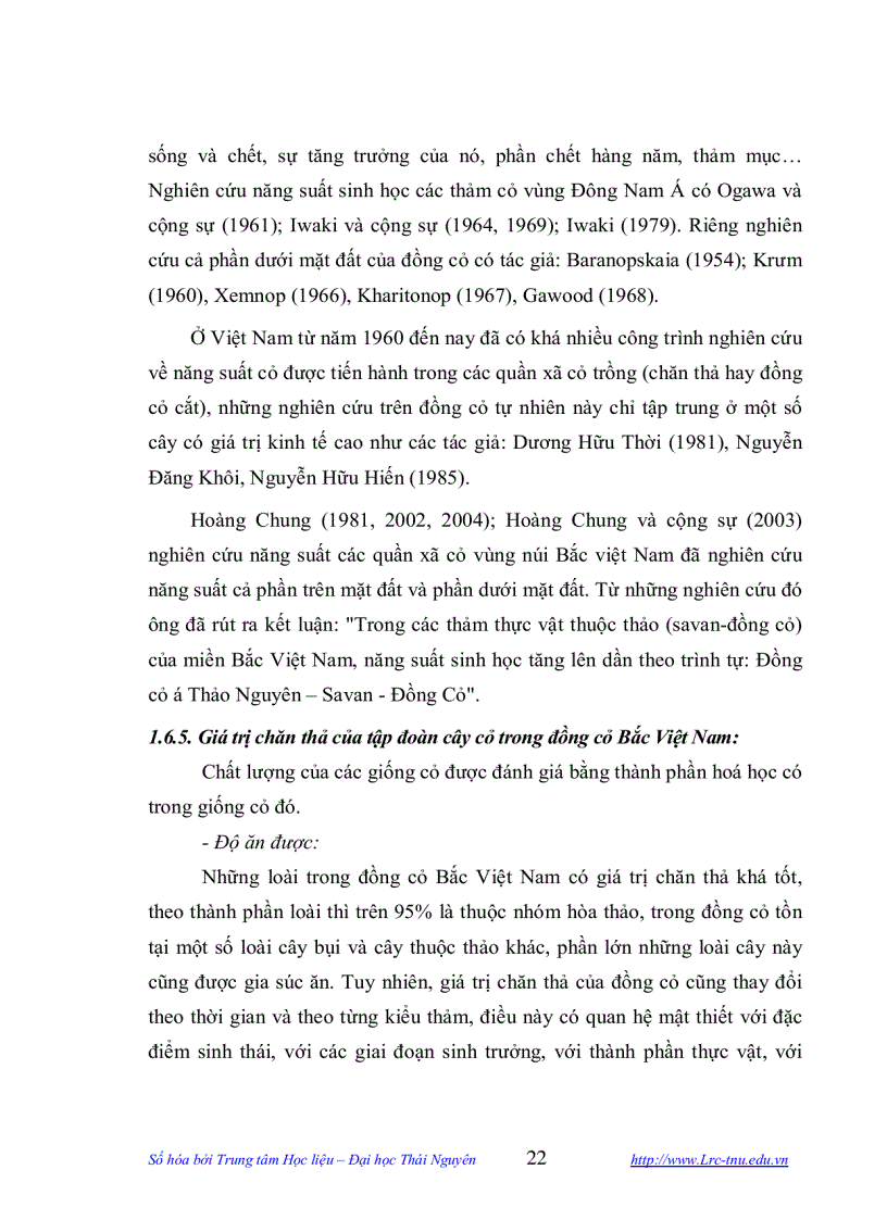 image for page Điều tra phân vùng Sinh thái và đánh giá thực trạng khai thác cây thức ăn Gia súc xã Hùng Sơn huyện Đại Từ Thái Nguyên