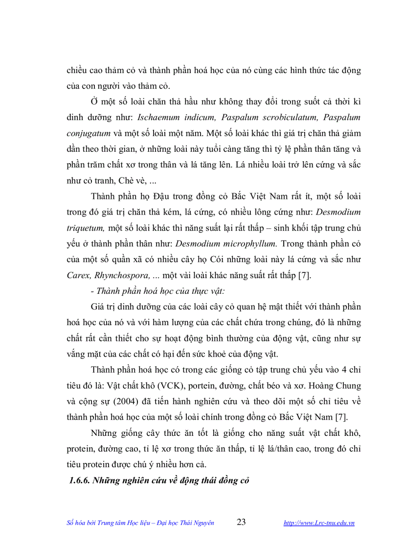 image for page Điều tra phân vùng Sinh thái và đánh giá thực trạng khai thác cây thức ăn Gia súc xã Hùng Sơn huyện Đại Từ Thái Nguyên