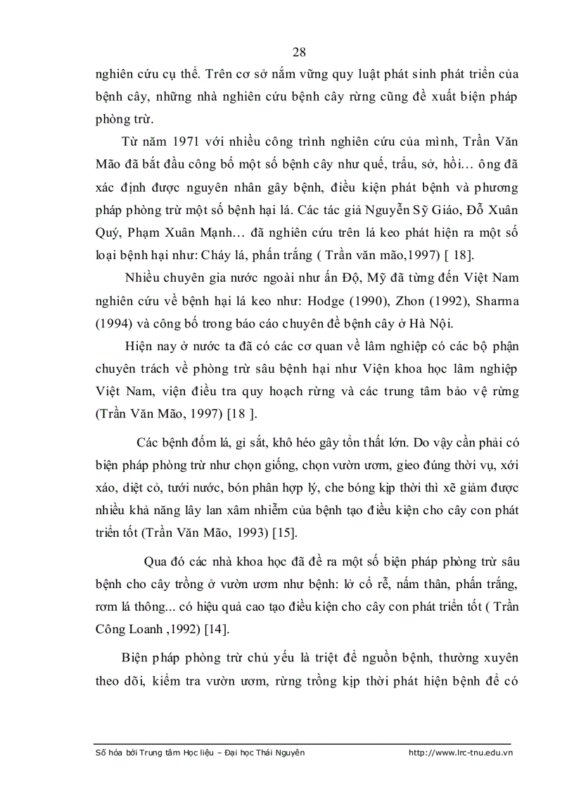 image for page Điều tra thành phần bệnh hại cây con ở giai đoạn vườn ươm và đề xuất biện pháp phòng chống dịch hại tổng hợp tại Thái Nguyên