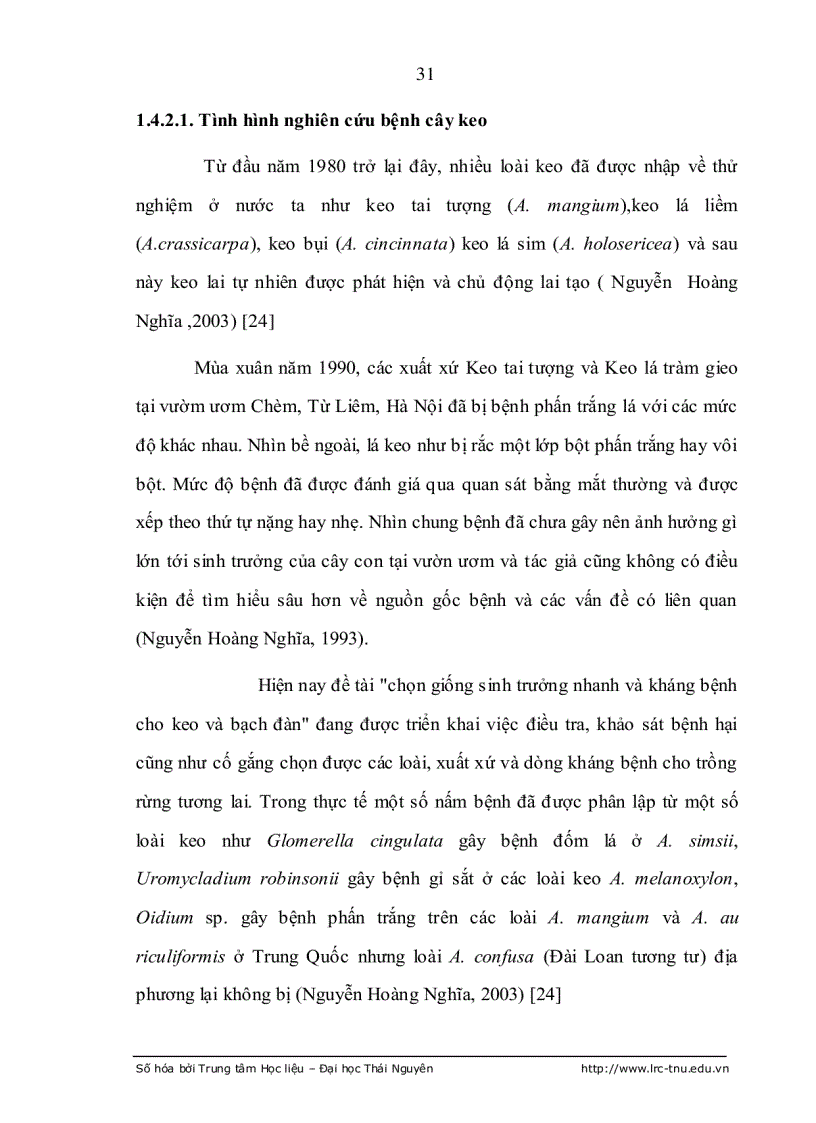 image for page Điều tra thành phần bệnh hại cây con ở giai đoạn vườn ươm và đề xuất biện pháp phòng chống dịch hại tổng hợp tại Thái Nguyên