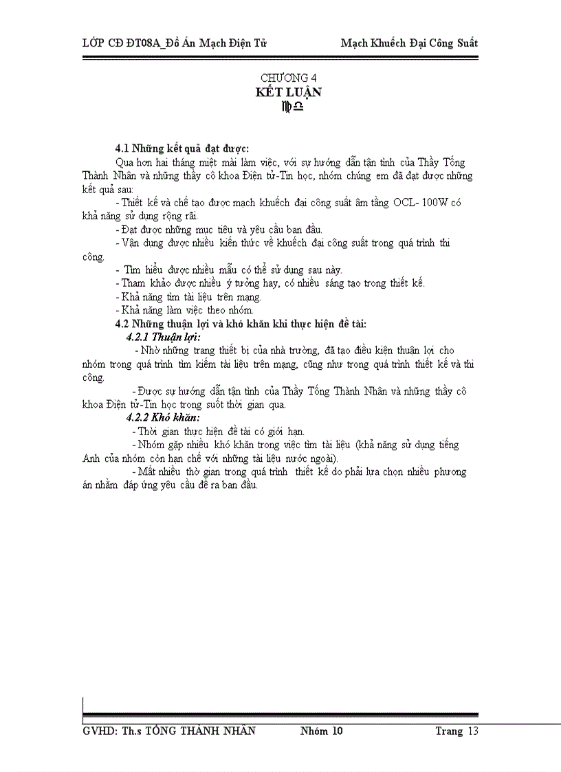 image for page Mạch Khuếch Đại Công Suất Âm Tần OCL 100W