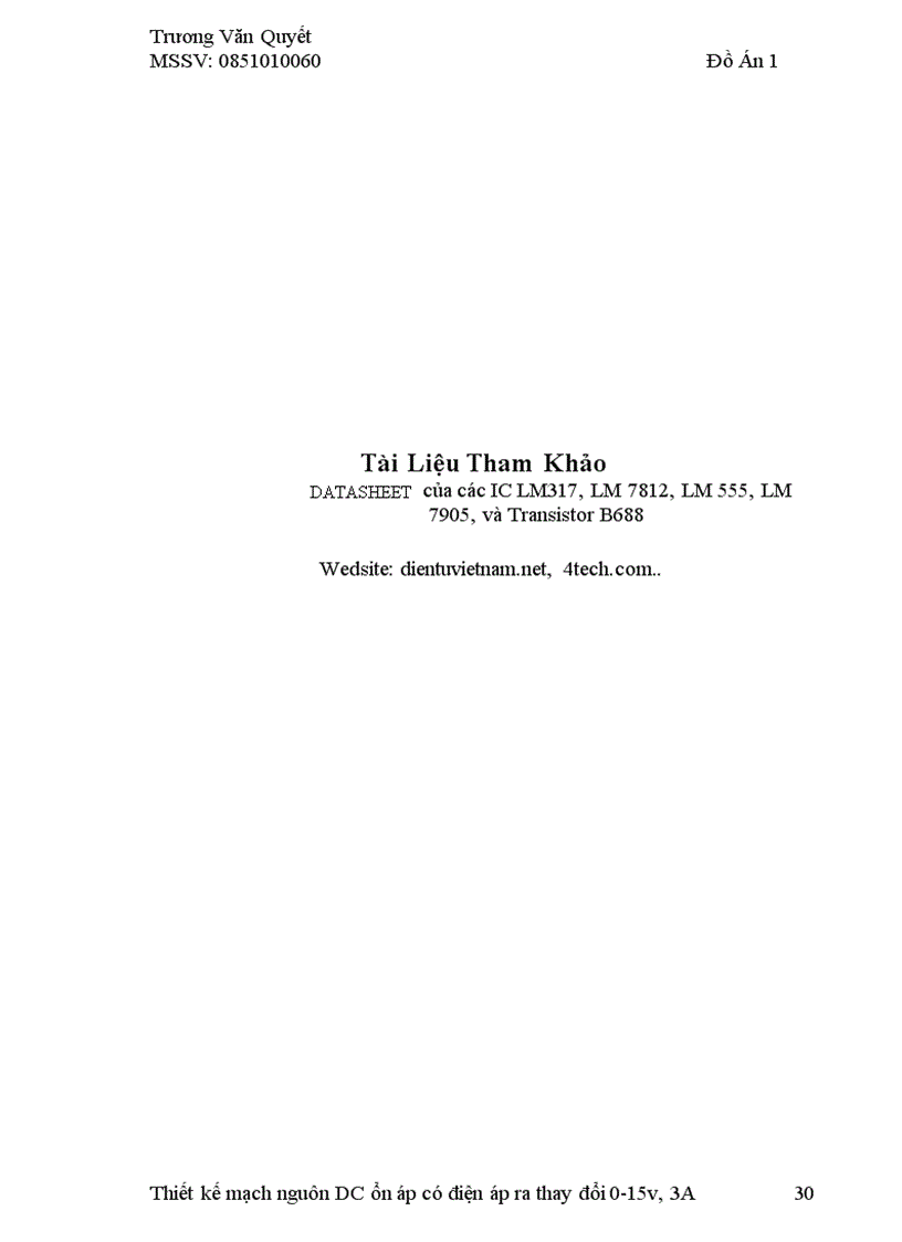 image for page Thiết kế mạch nguồn một chiều ổn áp có điện áp ra thay đổi 0 15V 3A