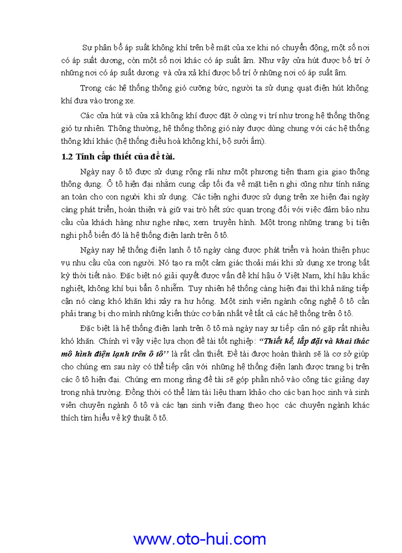 image for page Thiết kế lắp đặt và khai thác mô hình điện lạnh trên ô tô