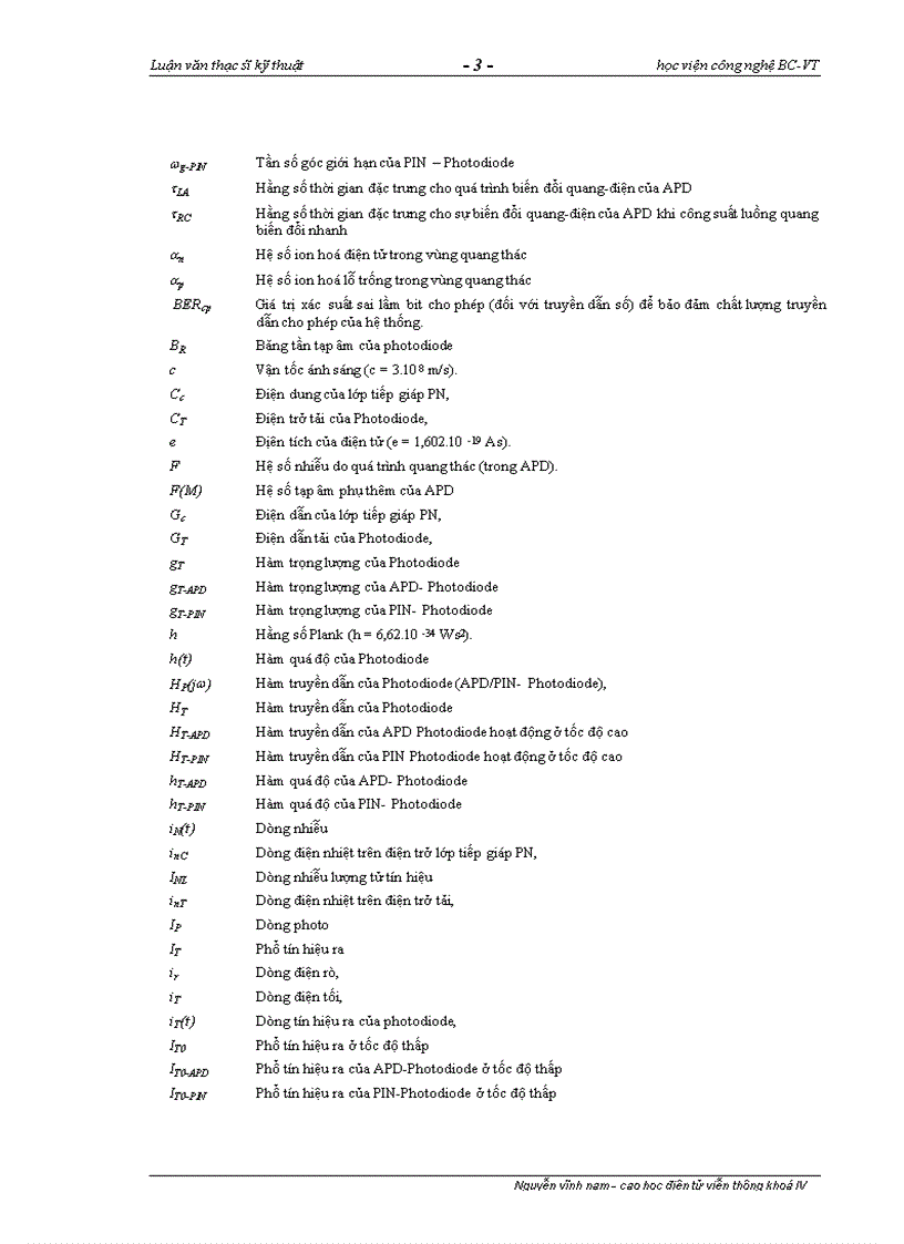 image for page Nghiên cứu miền công tác của các photodiode trong hệ thống thông tin quang tốc độ cao