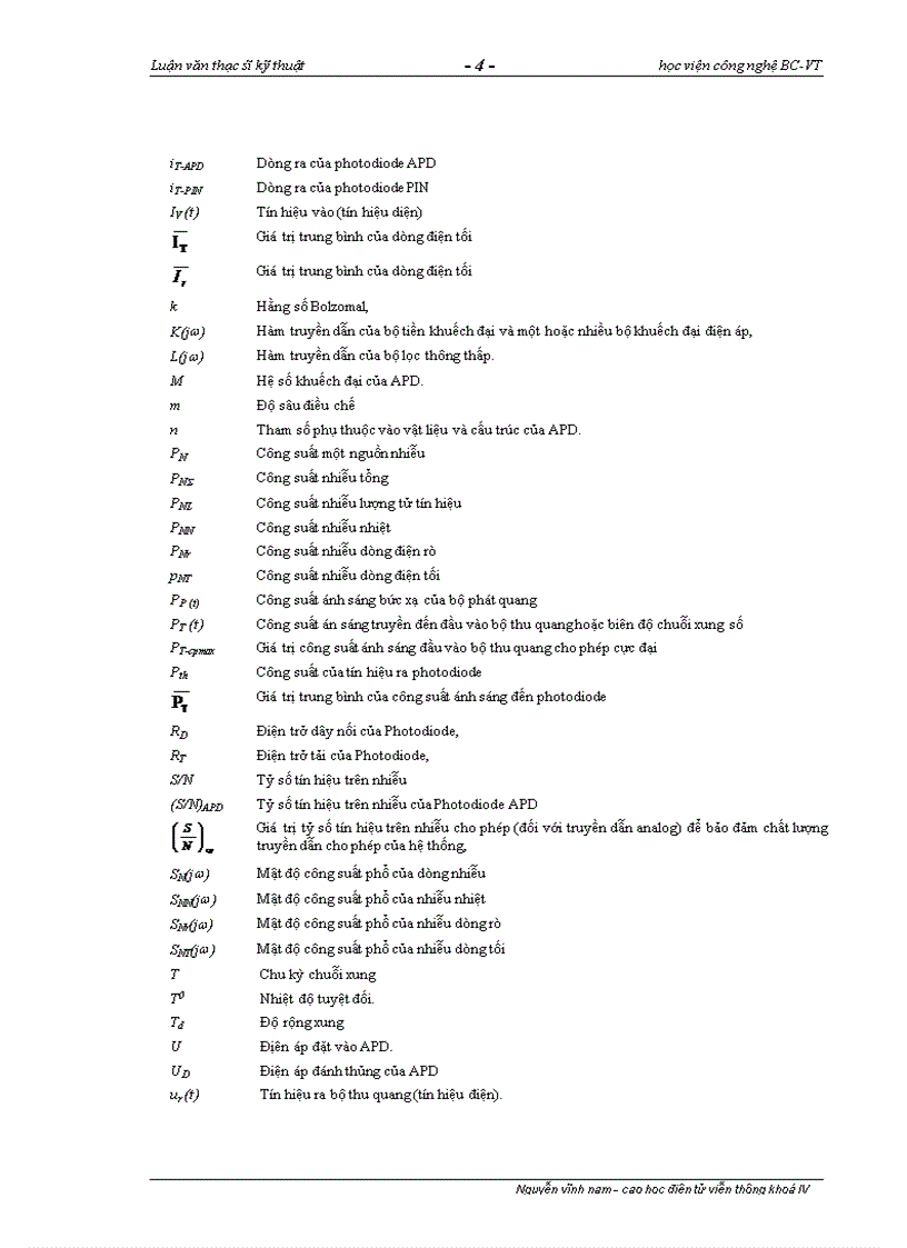 image for page Nghiên cứu miền công tác của các photodiode trong hệ thống thông tin quang tốc độ cao