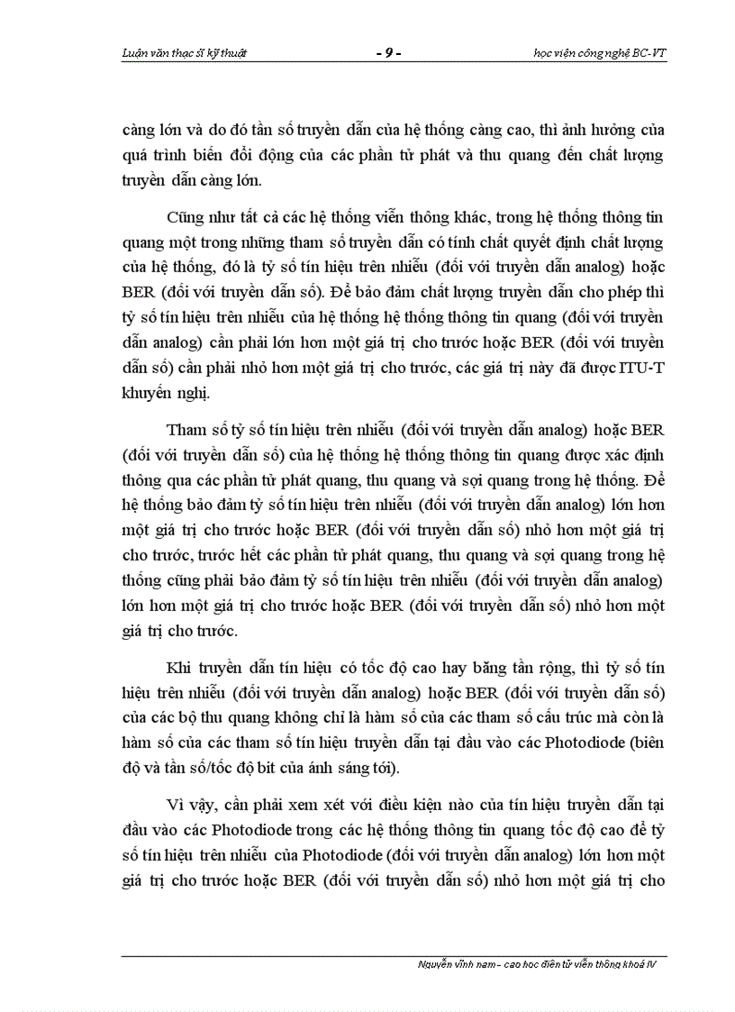 image for page Nghiên cứu miền công tác của các photodiode trong hệ thống thông tin quang tốc độ cao