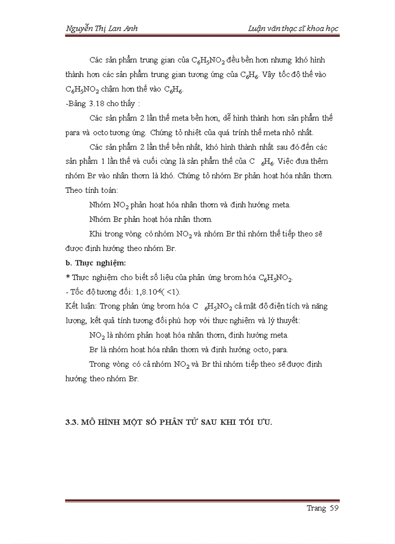 image for page Kiểm chứng quy luật thế vào phân tử anilin và nitrobenzen bằng lý thuyết Hoá học lượng tử