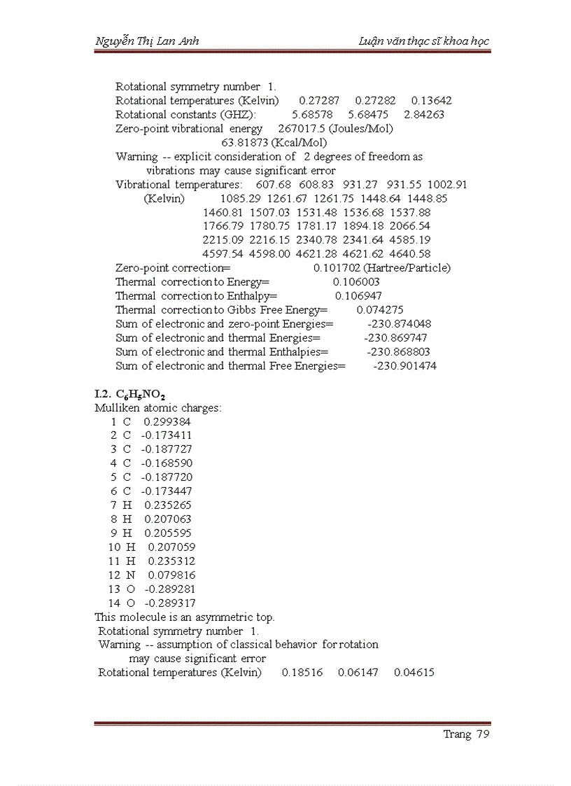 image for page Kiểm chứng quy luật thế vào phân tử anilin và nitrobenzen bằng lý thuyết Hoá học lượng tử