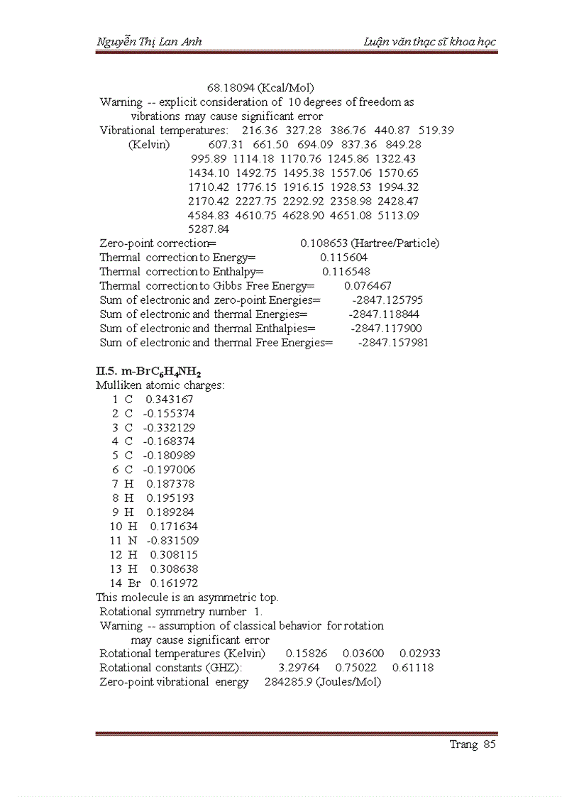 image for page Kiểm chứng quy luật thế vào phân tử anilin và nitrobenzen bằng lý thuyết Hoá học lượng tử