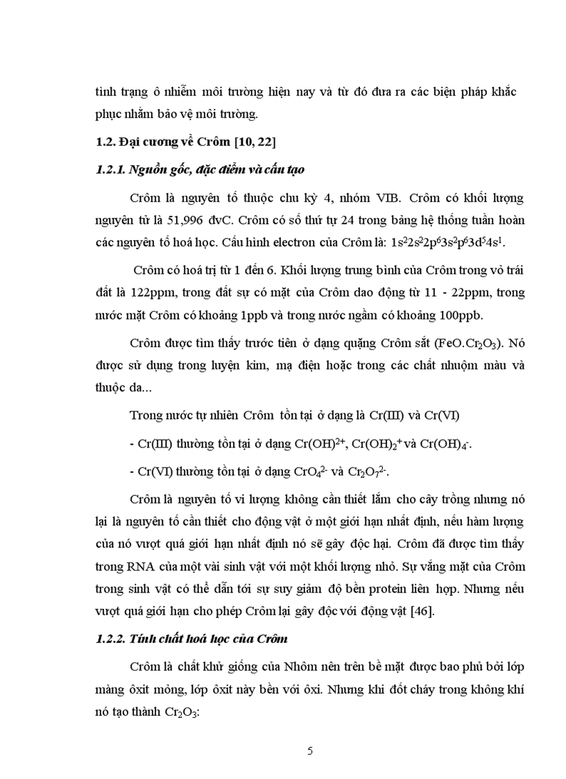image for page Nghiên cứu tách làm giàu xác định lượng vết Cr III và Cr VI trong nước bằng kỹ thuật chiết pha rắn và phương pháp quang phổ