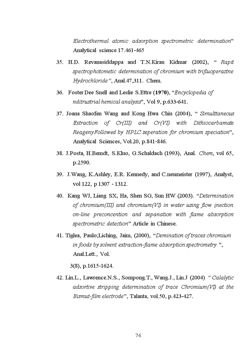 image for page Nghiên cứu tách làm giàu xác định lượng vết Cr III và Cr VI trong nước bằng kỹ thuật chiết pha rắn và phương pháp quang phổ