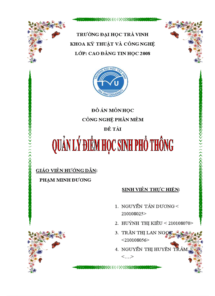 image for page Phần mềm Quản lý điểm học sinh phổ thông