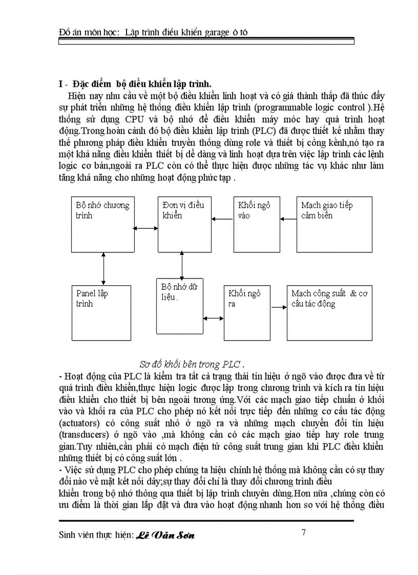 image for page ĐIỀU KHIỂN LẬP TRÌNH PLC Lập trình điều khiển cho garage ôtô