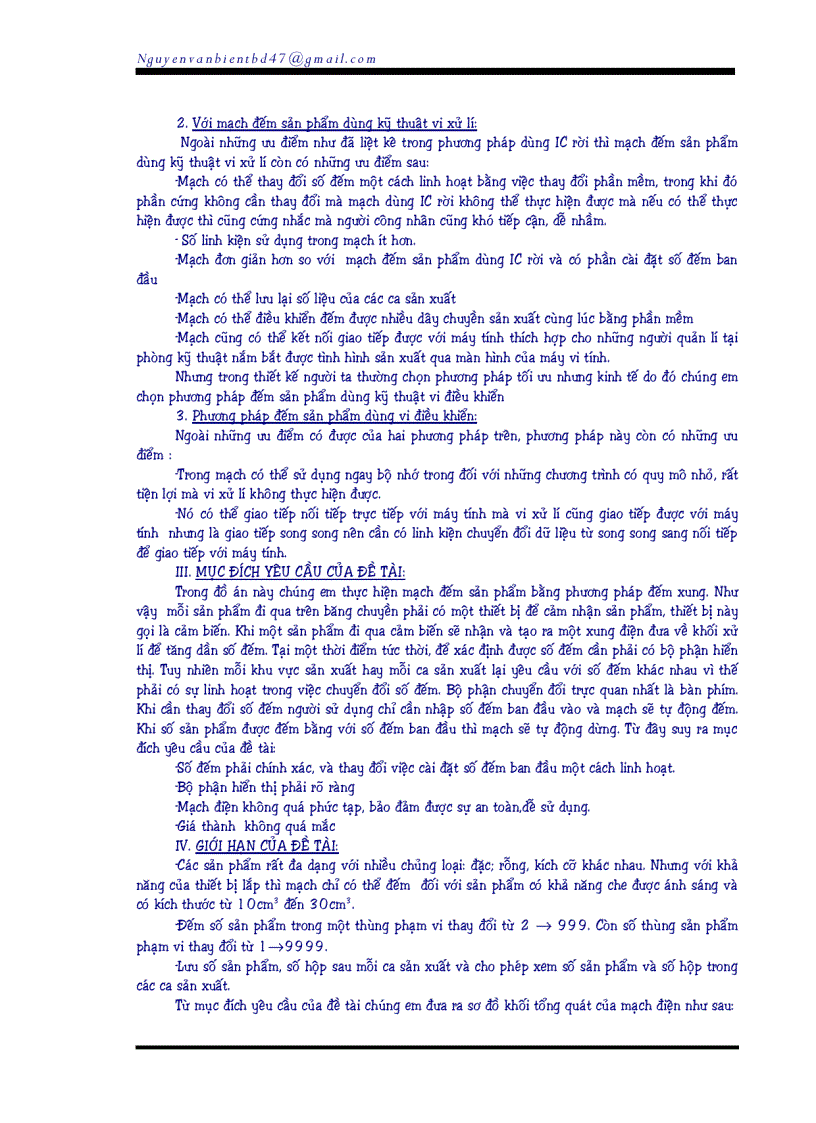 image for page Thiết kế mạch vi điều khiển đếm sản phẩm 80trang