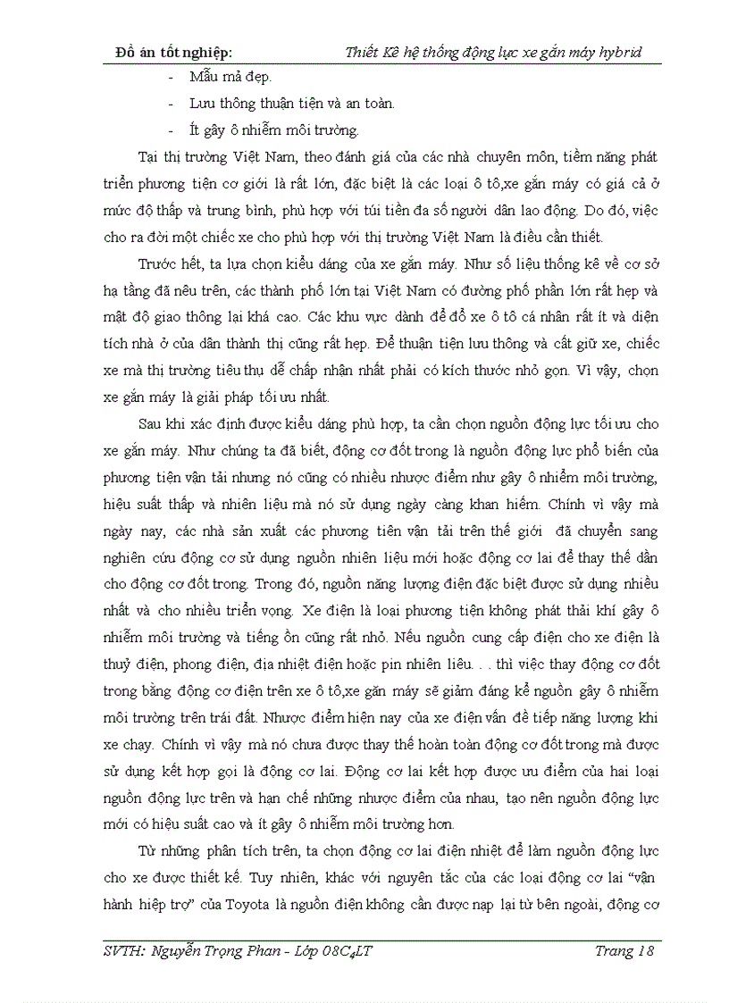 image for page Thiết Kê hệ thống động lực xe gắn máy hybrid