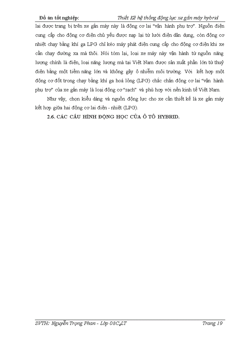 image for page Thiết Kê hệ thống động lực xe gắn máy hybrid
