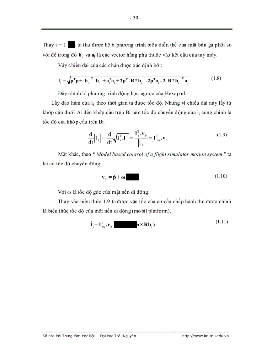 image for page Mô hình hoá và mô phỏng robot song song loại hexapod