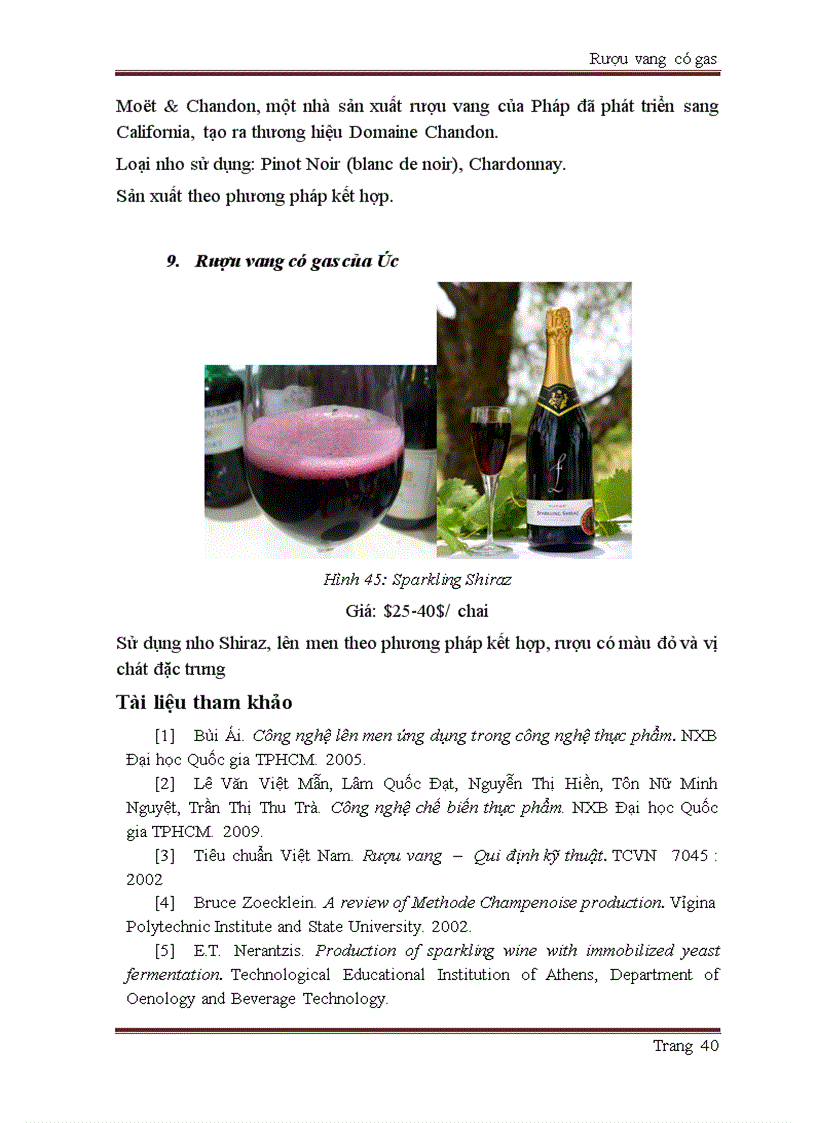 image for page Công nghệ sản xuất rượu vang có gas và các sản phẩm