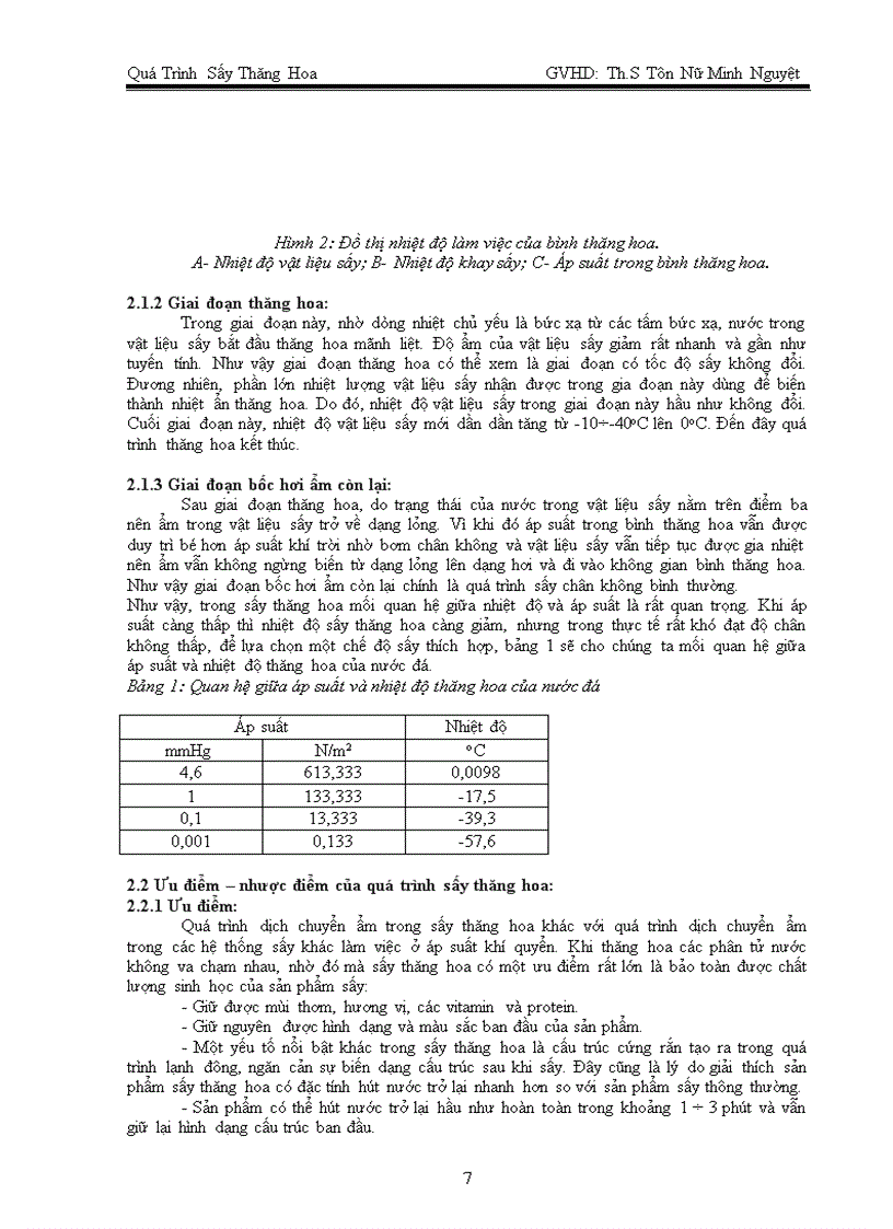 image for page Quá trình sấy thăng hoa và ứng dụng trong sản xuất các sản phẩm rau quả sấy