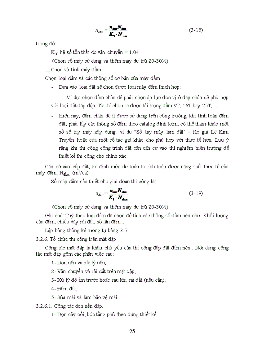 image for page Đồ án môn học thi công thi công đập đất đầm nén